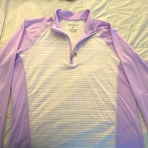 Purple Women’s Size Medium SanSoleil Long Sleeve Mock